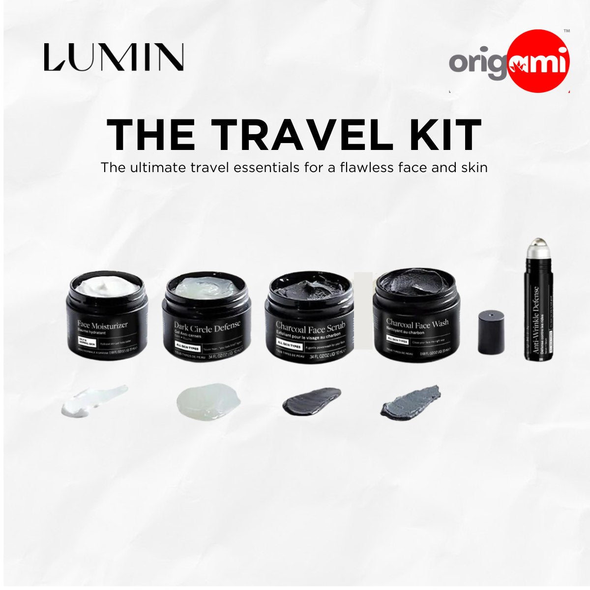 Lumin Skincare Essentials Travel Kit | Meridian Grooming Philippines